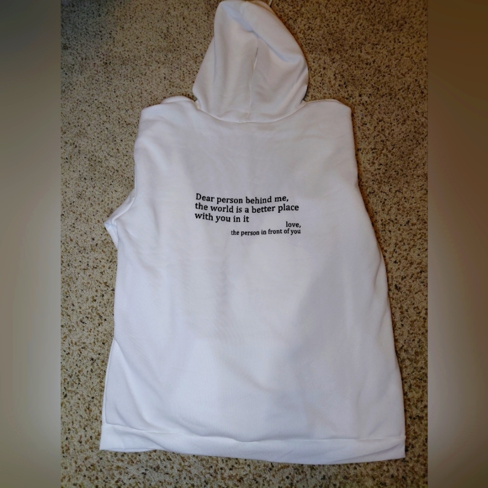 Dear Person Behind Me Off White Hoodie - NWOT - 4XL